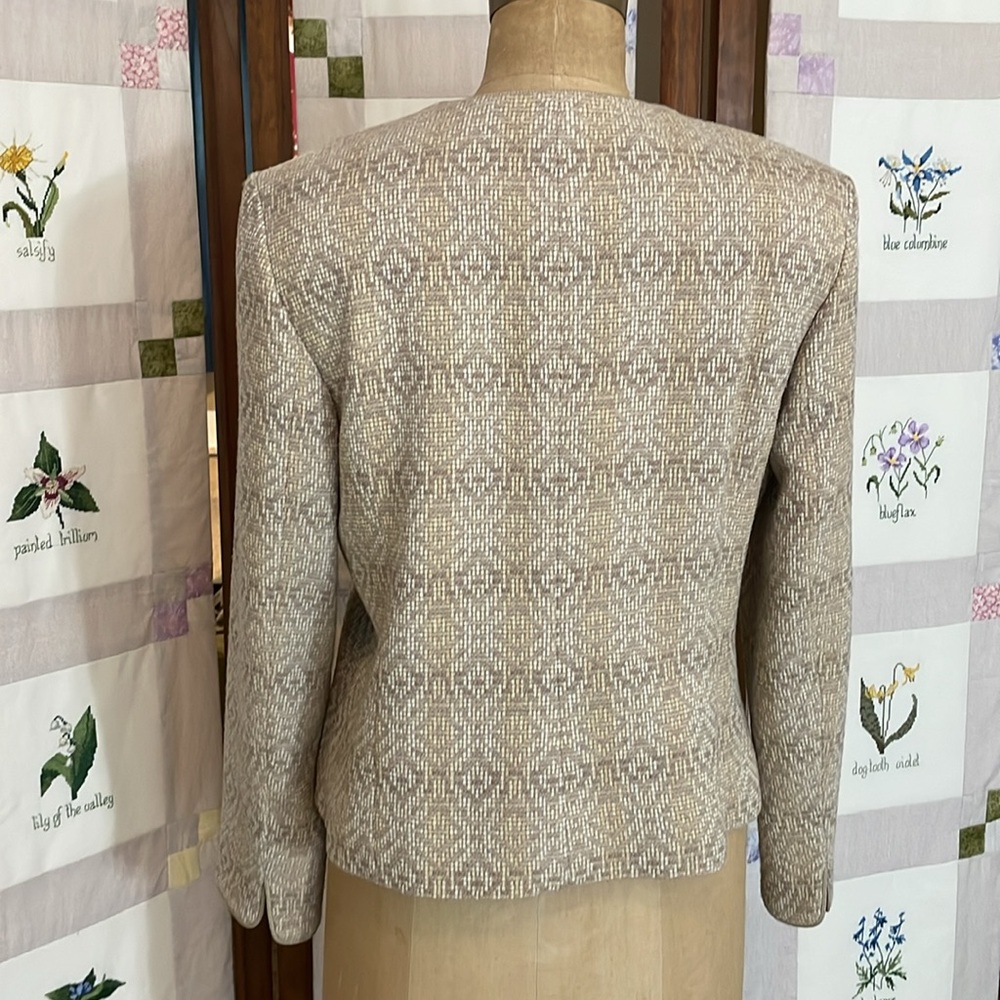 Pendleton, Beige/Tan Patterned, Tweed, Virgin Woo… - image 4